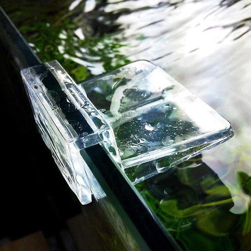 MEETOOT 4pcs Acrylic Fish Tank Bracket - 5mm Aquarium Support Tools, Clear Glass Cover Clip Holder - Image 4